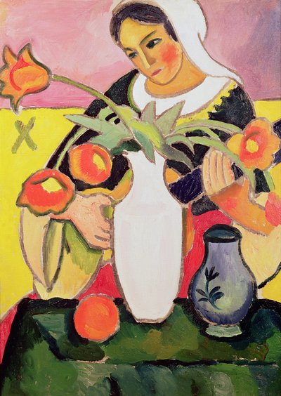 Der Lautenspieler, 1910 von August Macke
